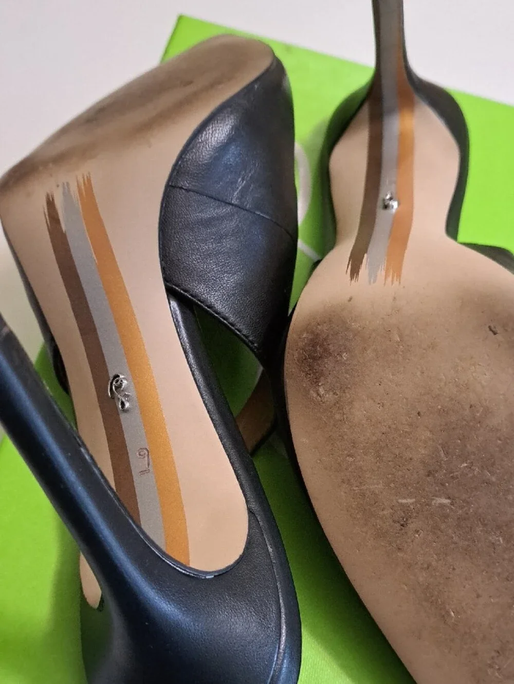 Sam Edelman Black Pointed Slingback Heels - Women